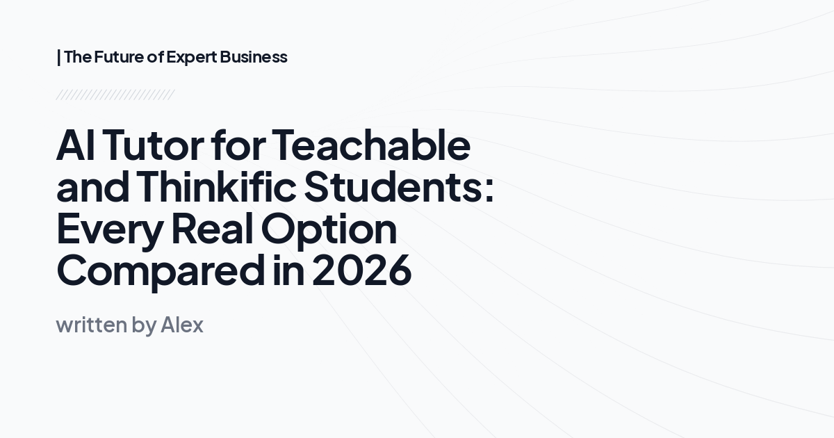 AI Tutor for Teachable and Thinkific Students: Every Real Option Compared in 2026