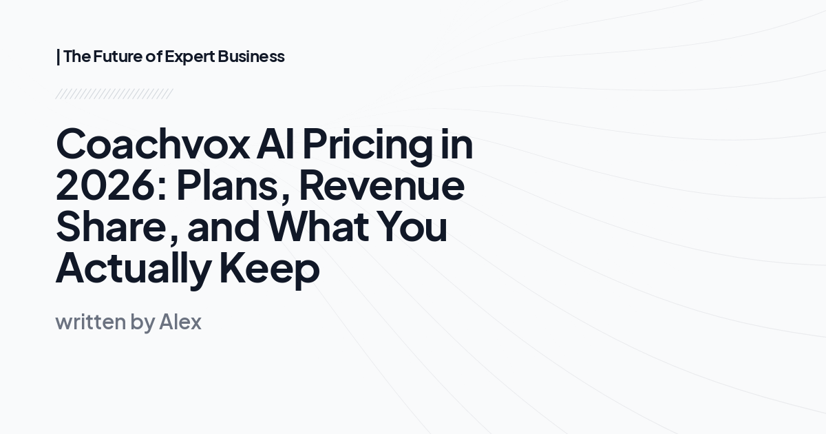Coachvox AI Pricing in 2026: Plans, Revenue Share, and What You Actually Keep