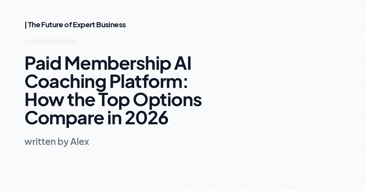 Paid Membership AI Coaching Platform: How the Top Options Compare in 2026