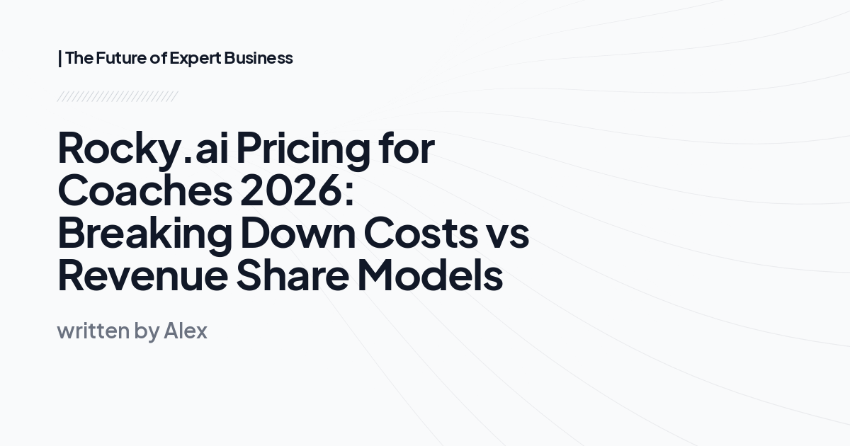 Rocky.ai Pricing for Coaches 2026: Breaking Down Costs vs Revenue Share Models
