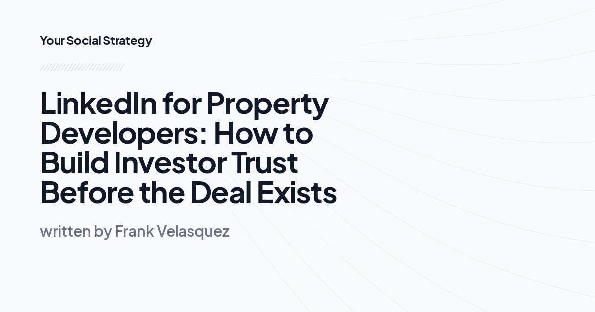 LinkedIn for Property Developers