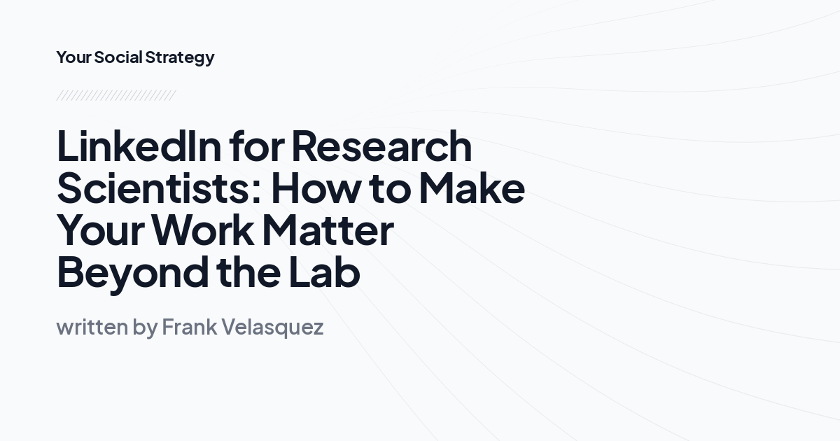 LinkedIn for Research Scientists
