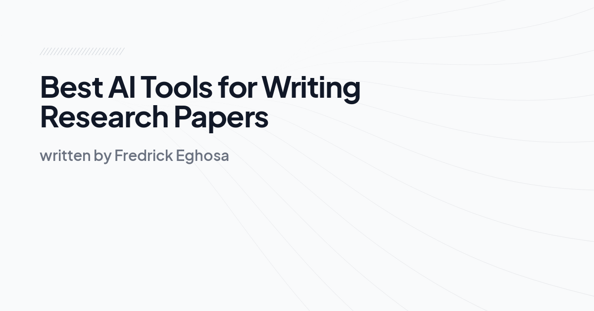 Best AI Tools for Writing Research Papers