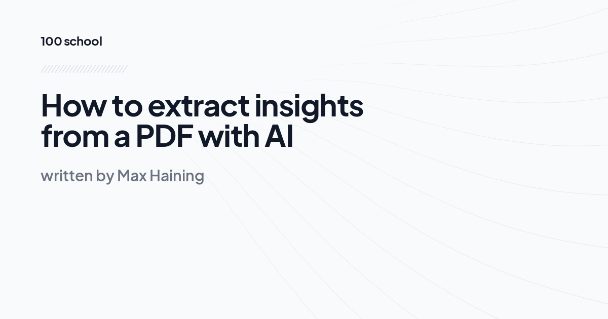 How to extract insights from a PDF with AI