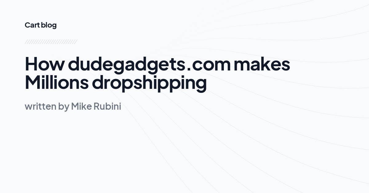 How dudegadgets.com makes Millions dropshipping