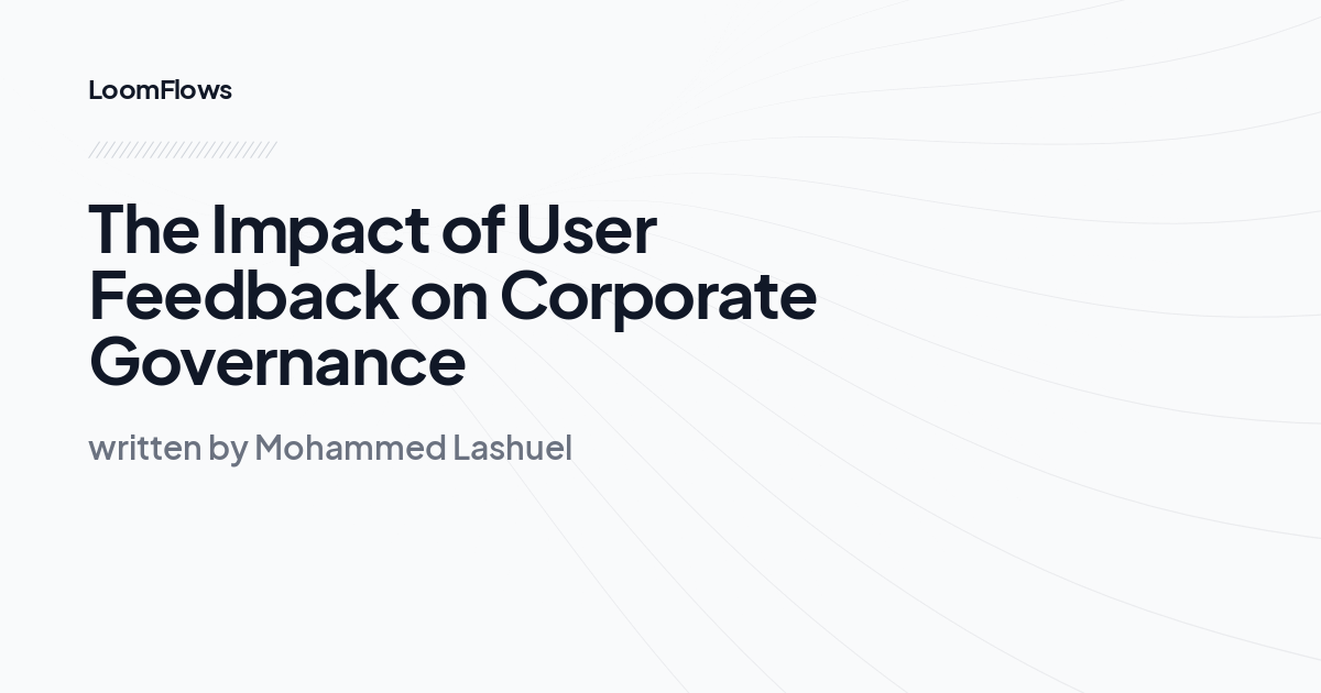 The Impact of User Feedback on Corporate Governance