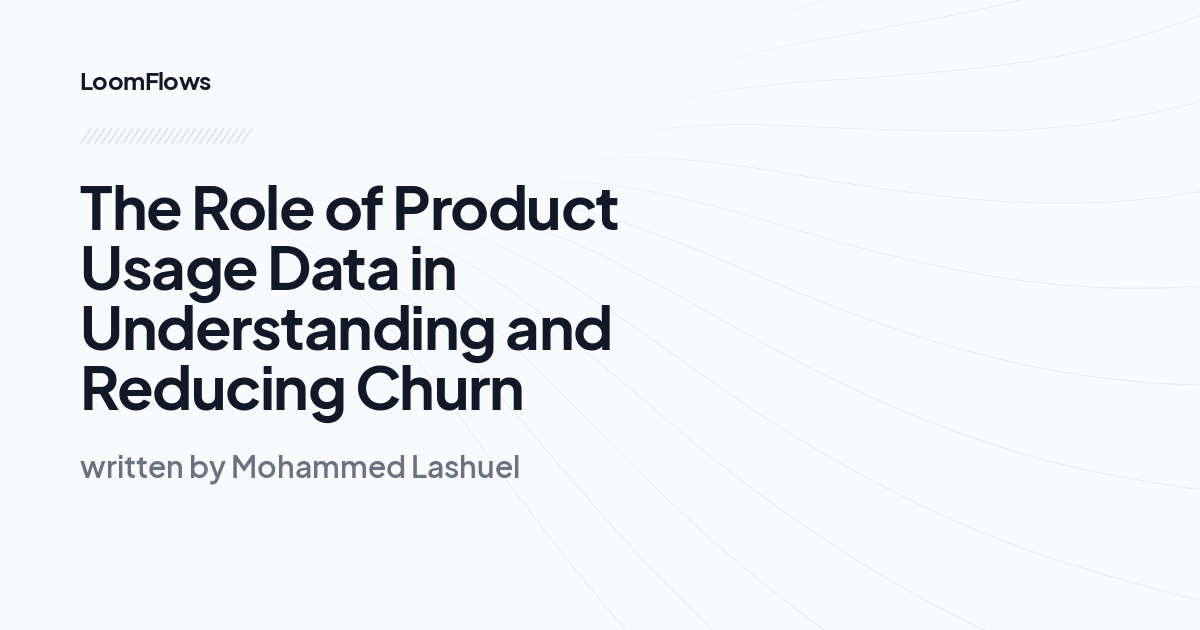 The Role of Product Usage Data in Understanding and Reducing Churn