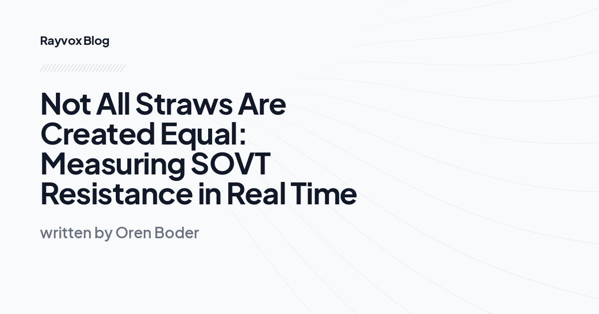 Not All Straws Are Created Equal: Measuring SOVT Resistance in Real Time