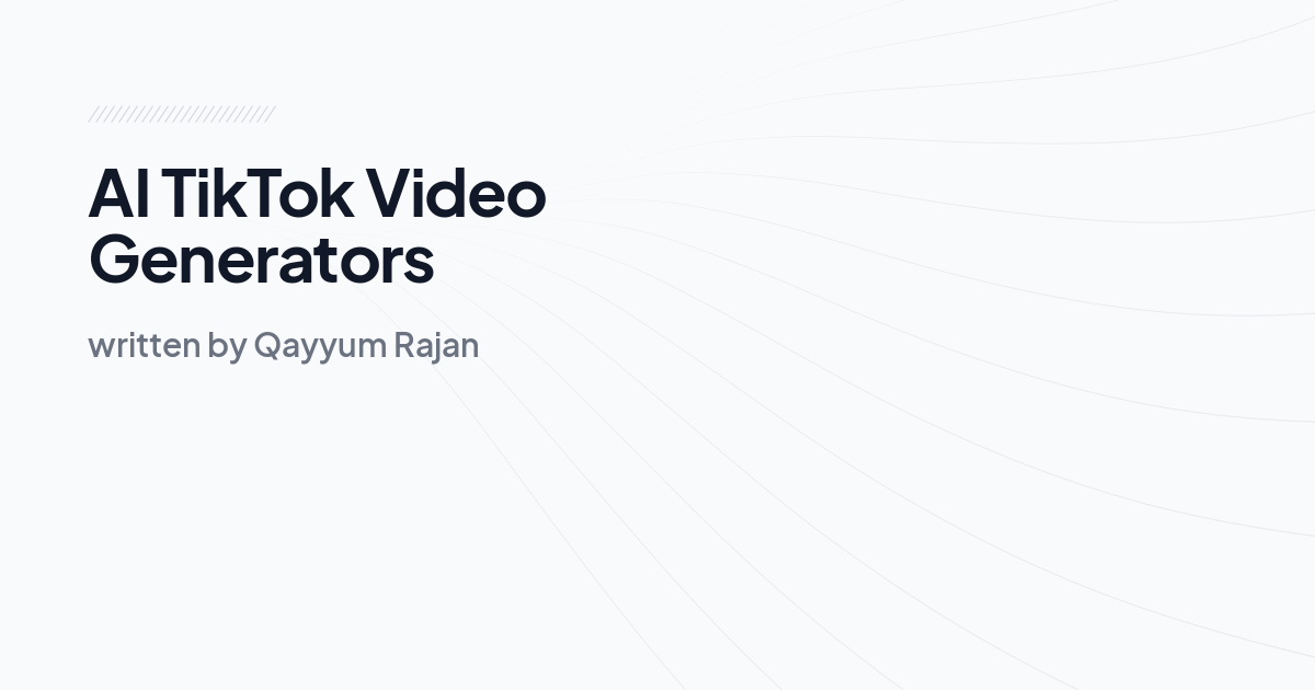 AI TikTok Video Generators