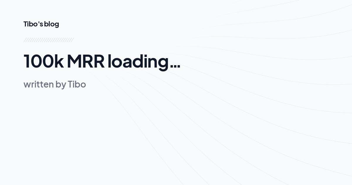100k MRR loading…