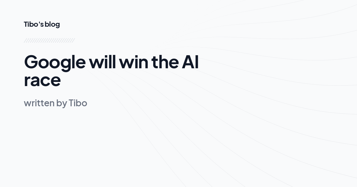 Google will win the AI race