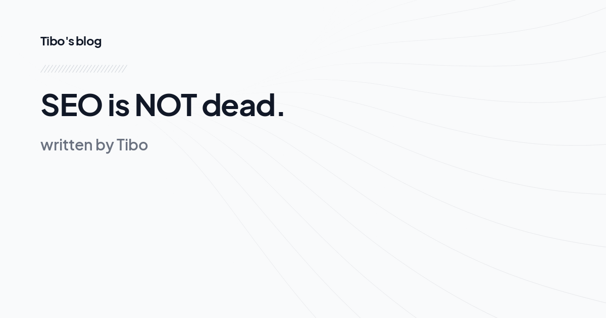 SEO is NOT dead. 