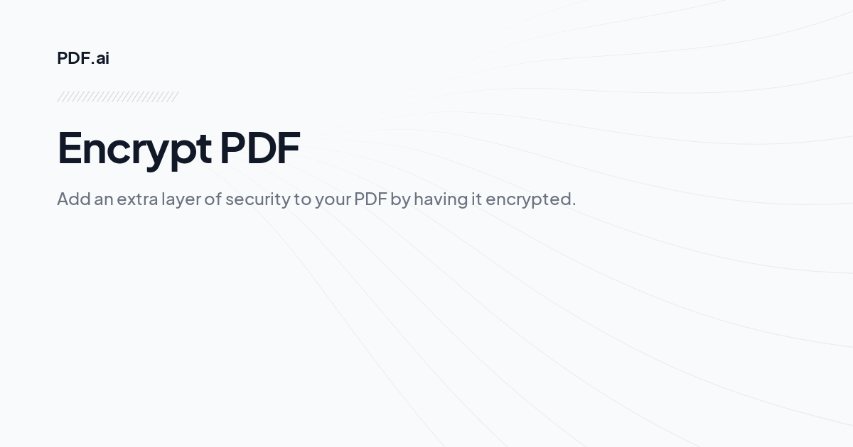 Encrypt PDF 