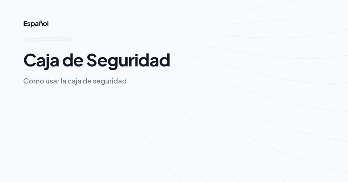 Caja de Seguridad