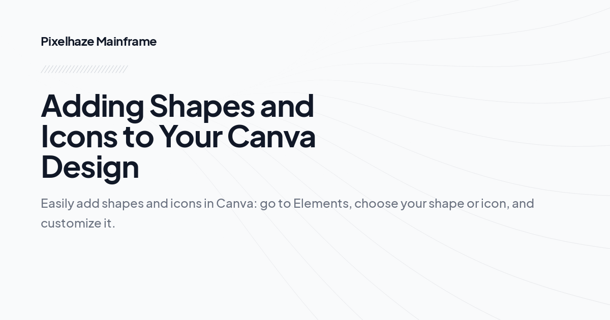 Adding Shapes and Icons to Your Canva Design