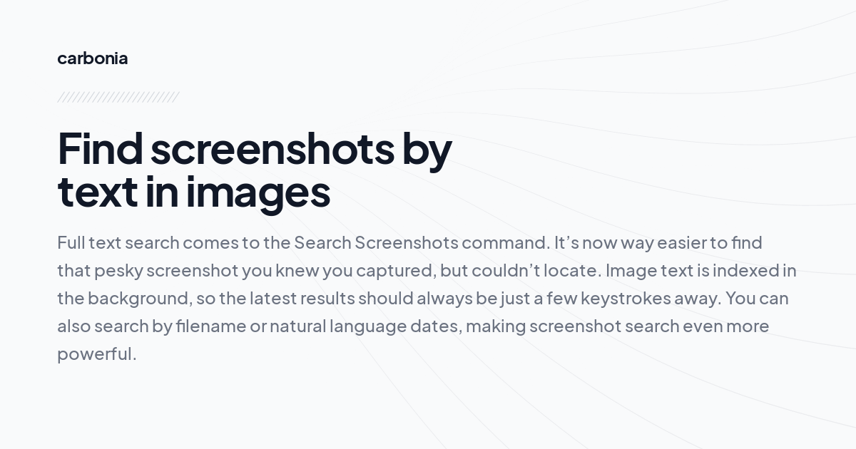 Find screenshots by text in images