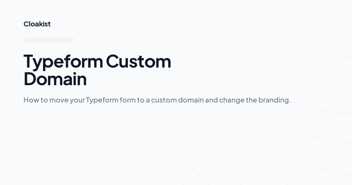Typeform Custom Domain