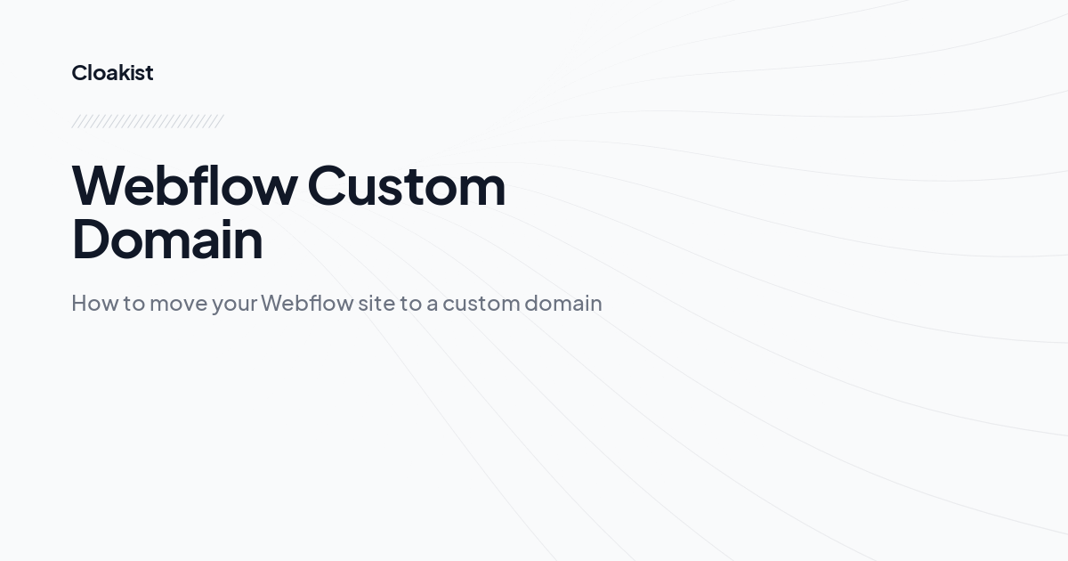 Webflow Custom Domain