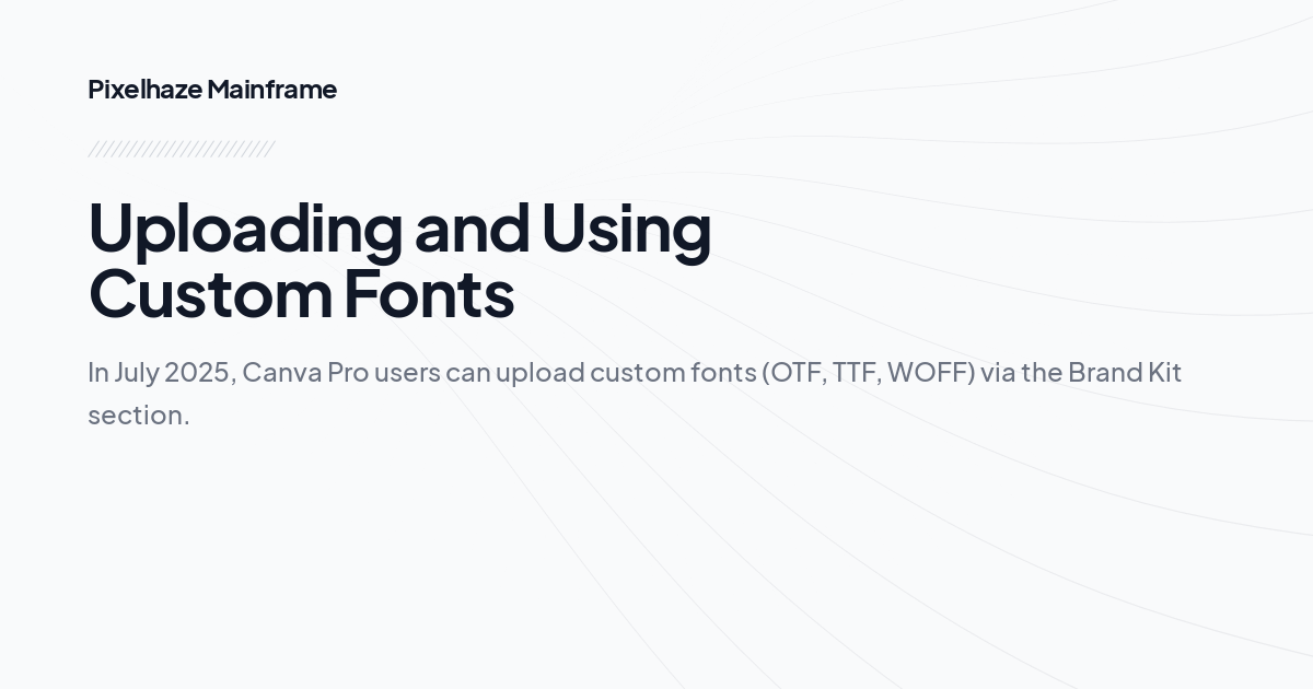 Uploading and Using Custom Fonts