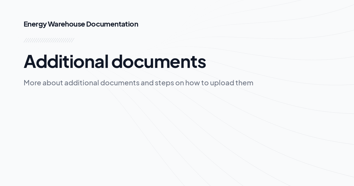 Additional documents