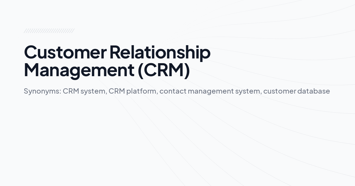 Customer Relationship Management (CRM) in UX Design