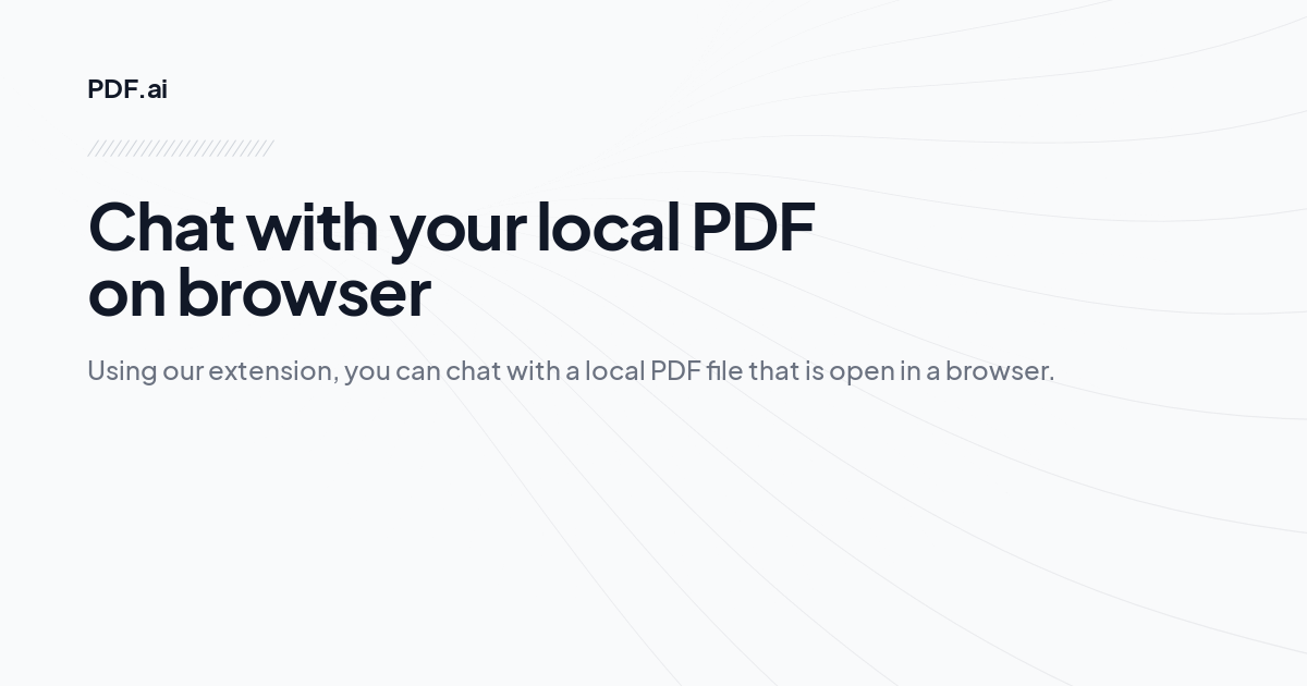 Chat with your local PDF on browser