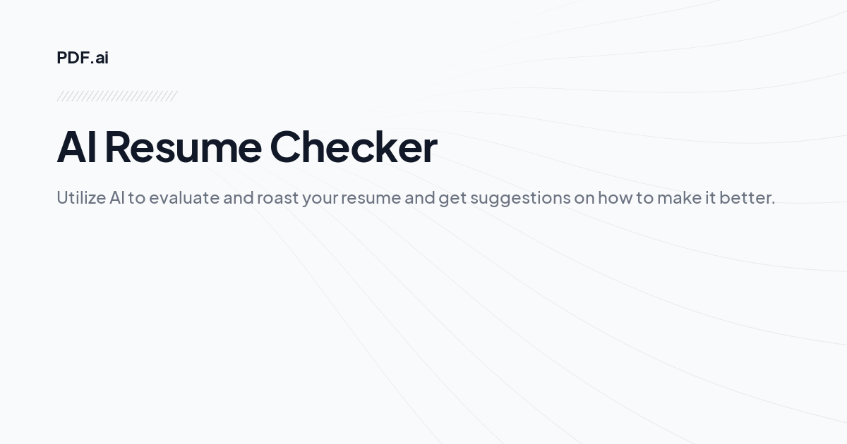 AI Resume Checker 