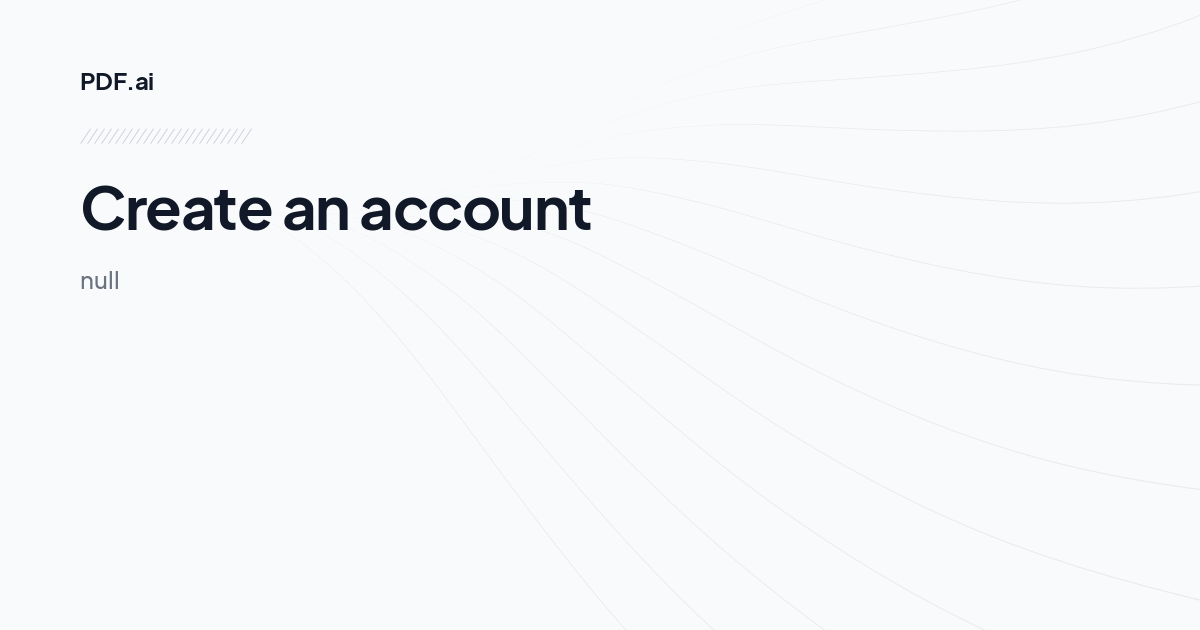 Create an account