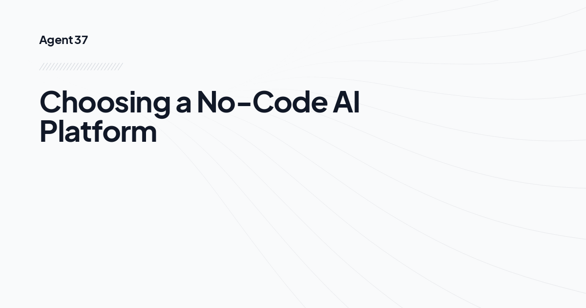 Choosing a No-Code AI Platform