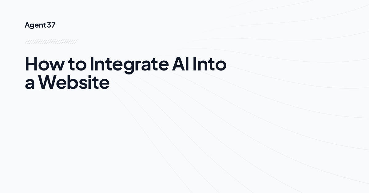 How to Integrate AI Into a Website