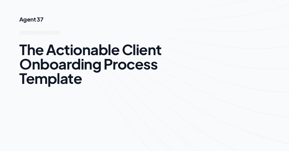 The Actionable Client Onboarding Process Template