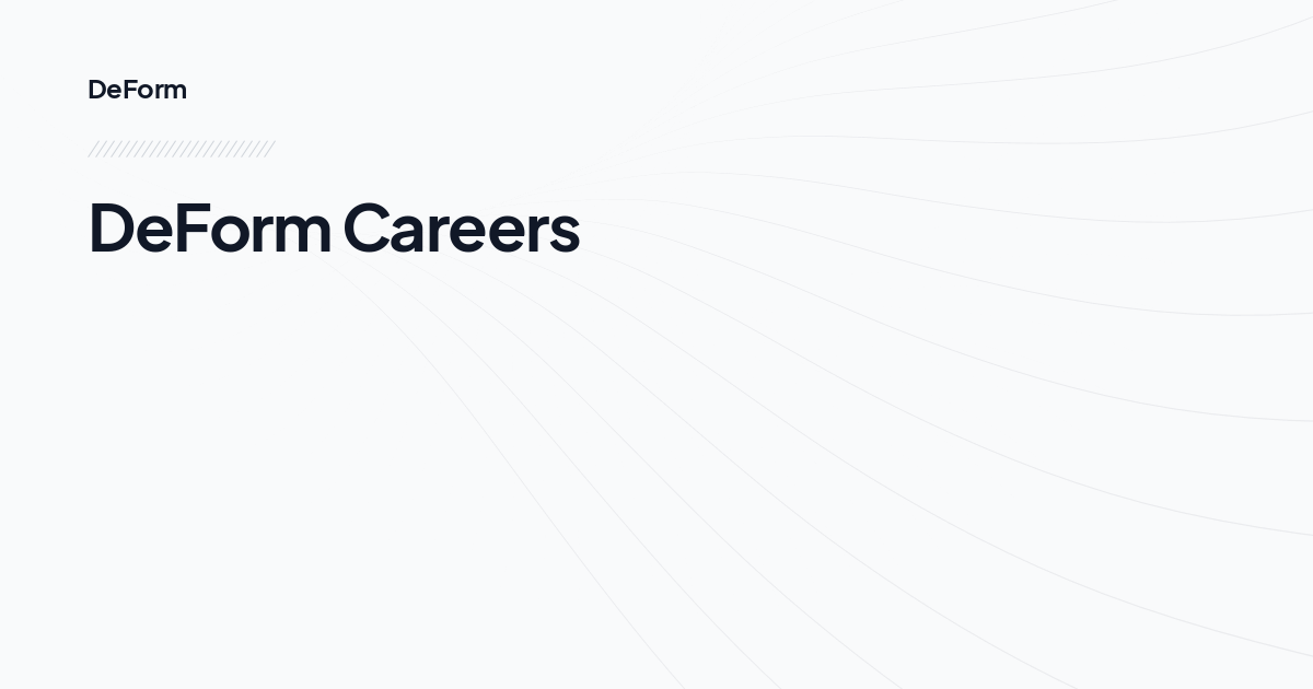 DeForm Careers