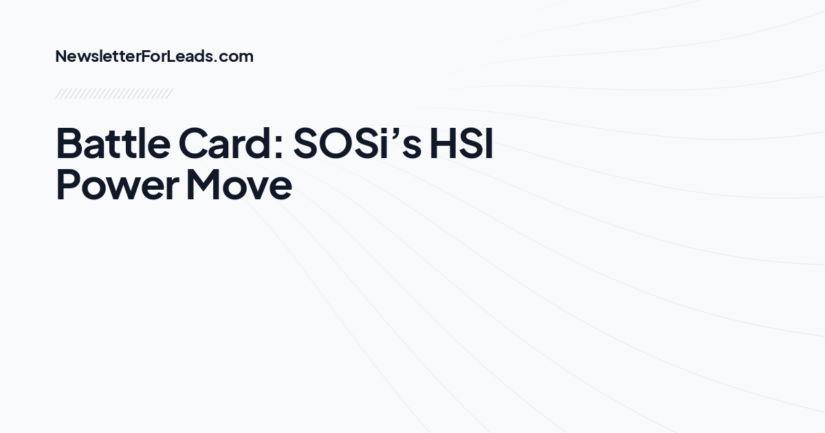 Battle Card: SOSi’s HSI Power Move