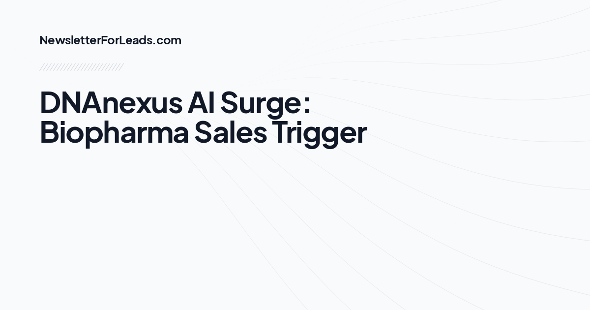 DNAnexus AI Surge: Biopharma Sales Trigger