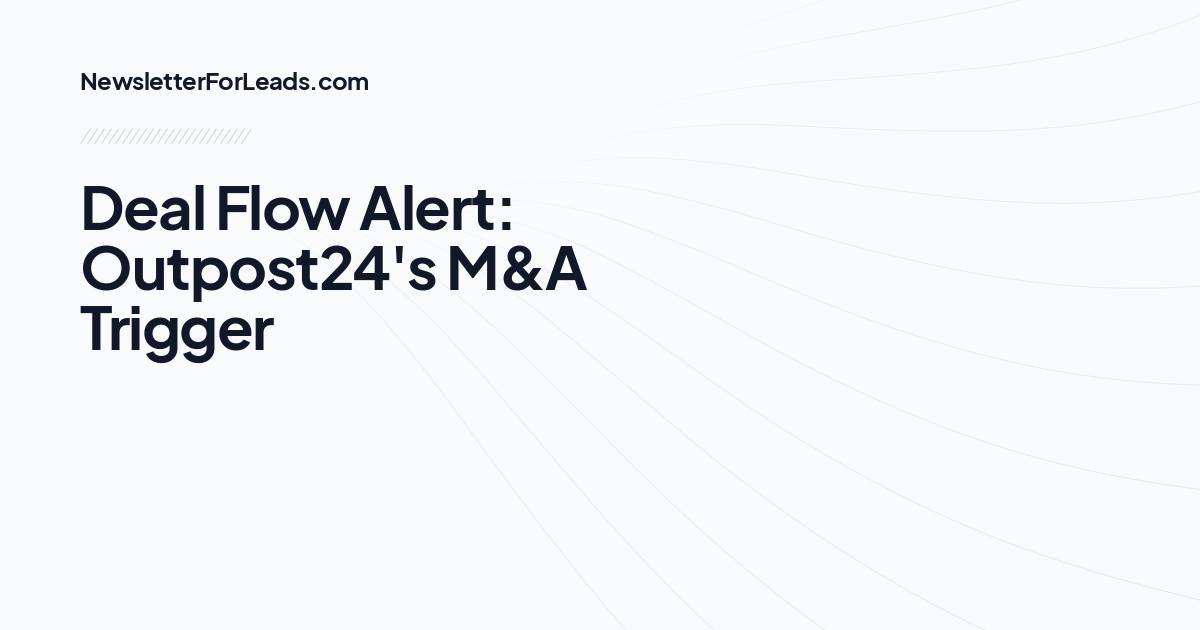 Deal Flow Alert: Outpost24's M&A Trigger