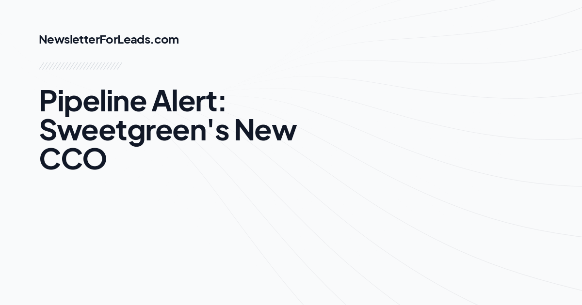 Pipeline Alert: Sweetgreen's New CCO