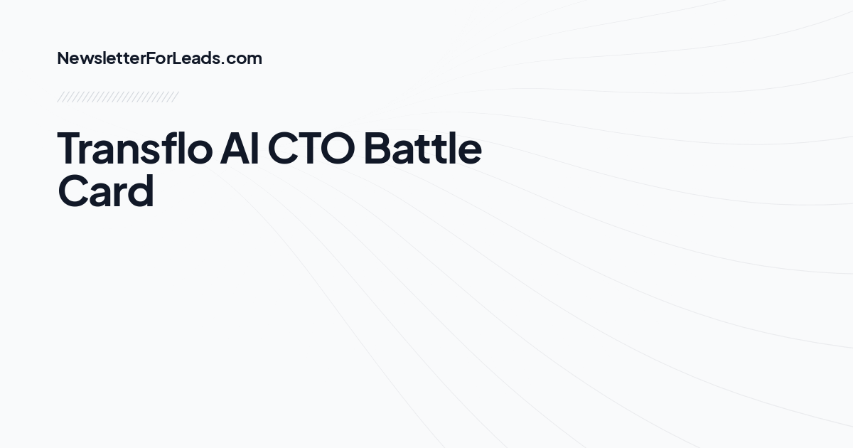 Transflo AI CTO Battle Card