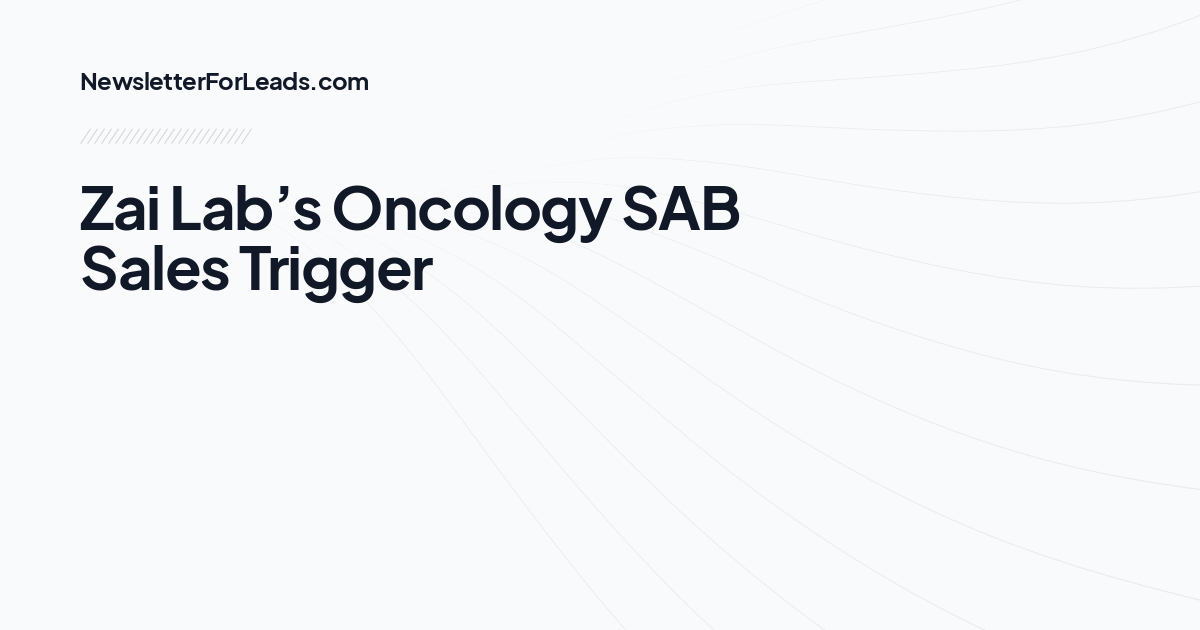Zai Lab’s Oncology SAB Sales Trigger