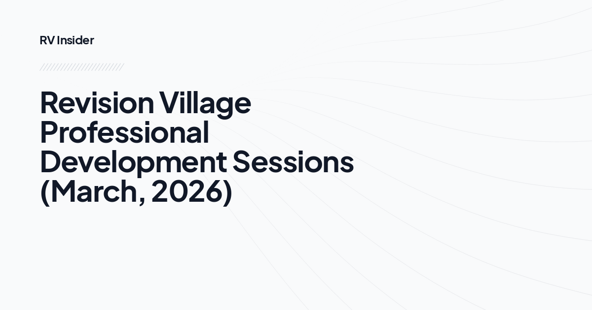 Revision Village Professional Development Sessions (March, 2026)