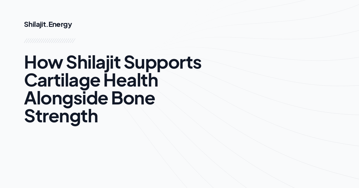 How Shilajit Supports Cartilage Health Alongside Bone Strength
