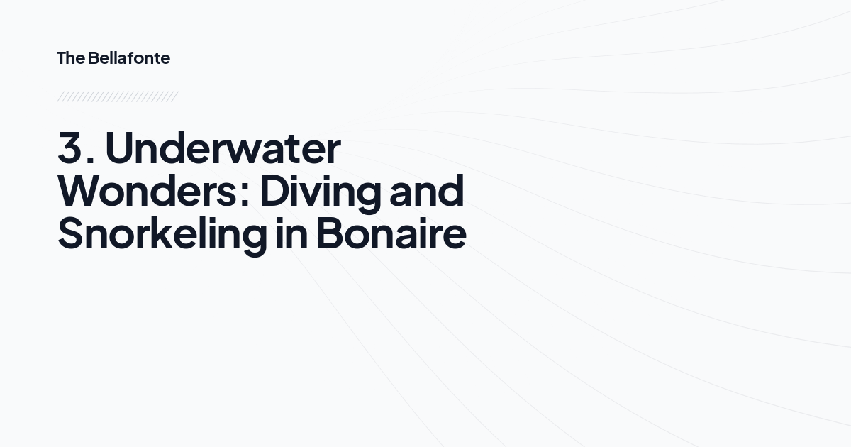 3. Underwater Wonders: Diving and Snorkeling in Bonaire