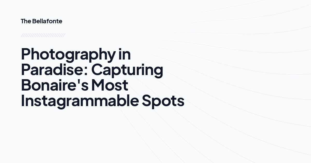 Photography in Paradise: Capturing Bonaire's Most Instagrammable Spots