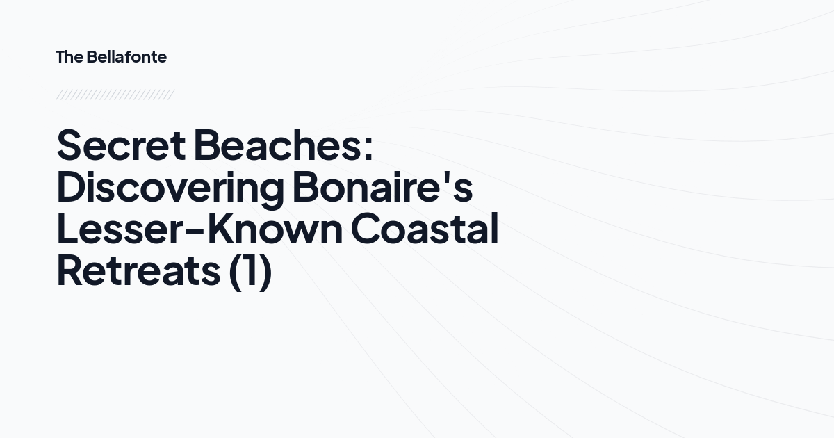 Secret Beaches: Discovering Bonaire's Lesser-Known Coastal Retreats (1)