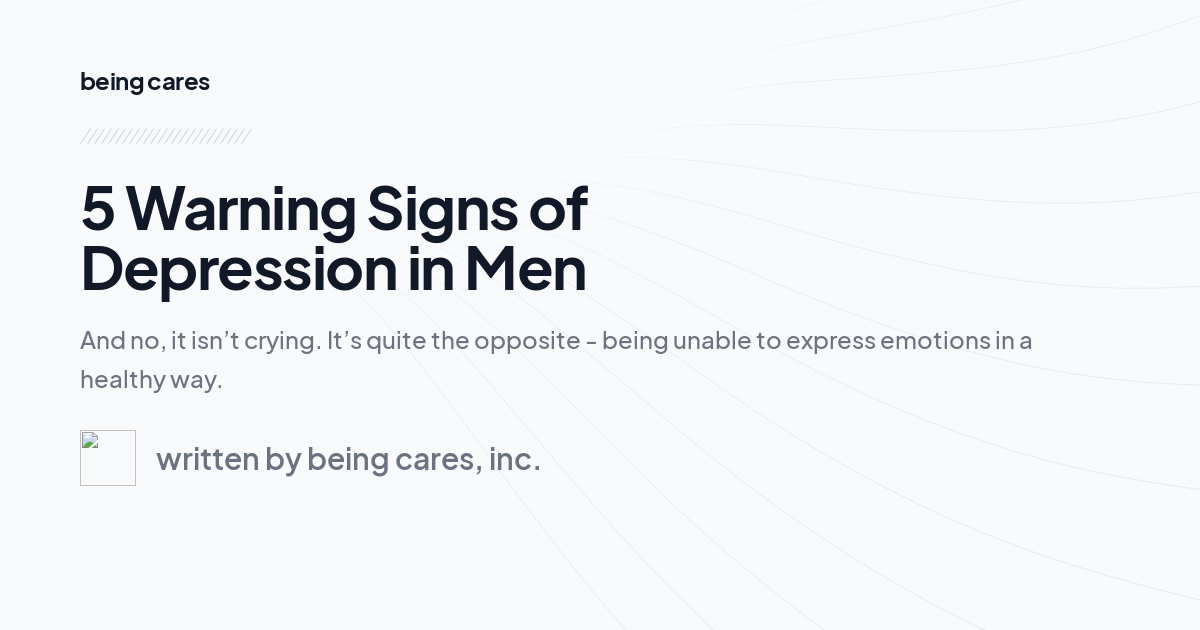5 Warning Signs of Depression in Men