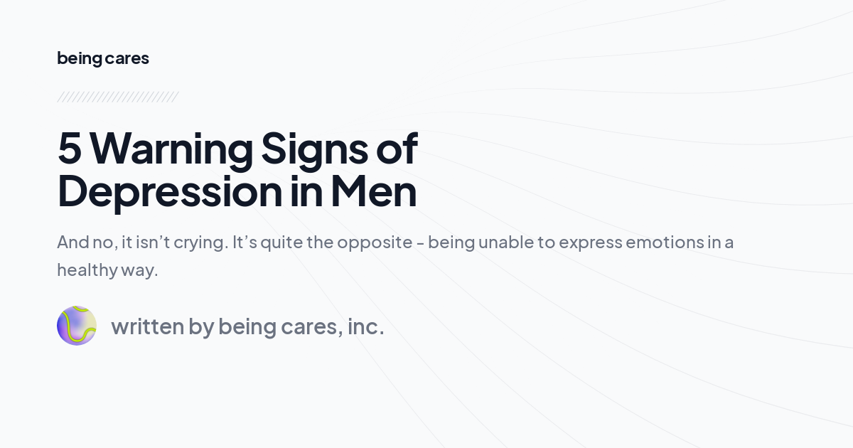 5 Warning Signs of Depression in Men