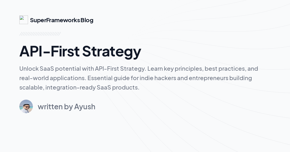 API-First Strategy