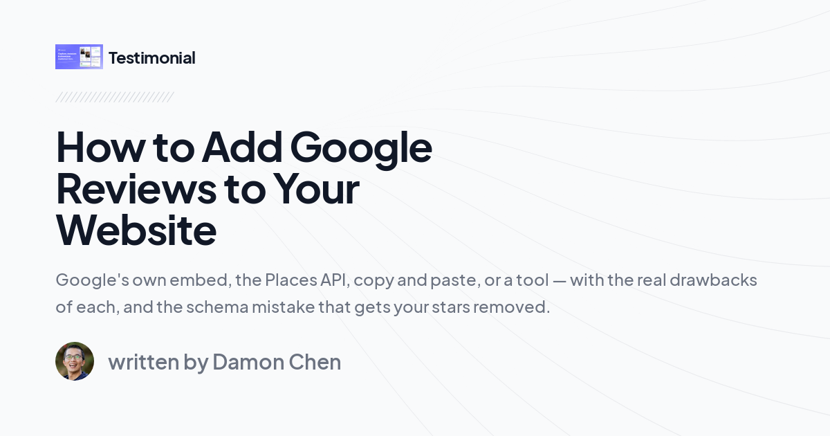 How to Add Google Reviews to Your Website