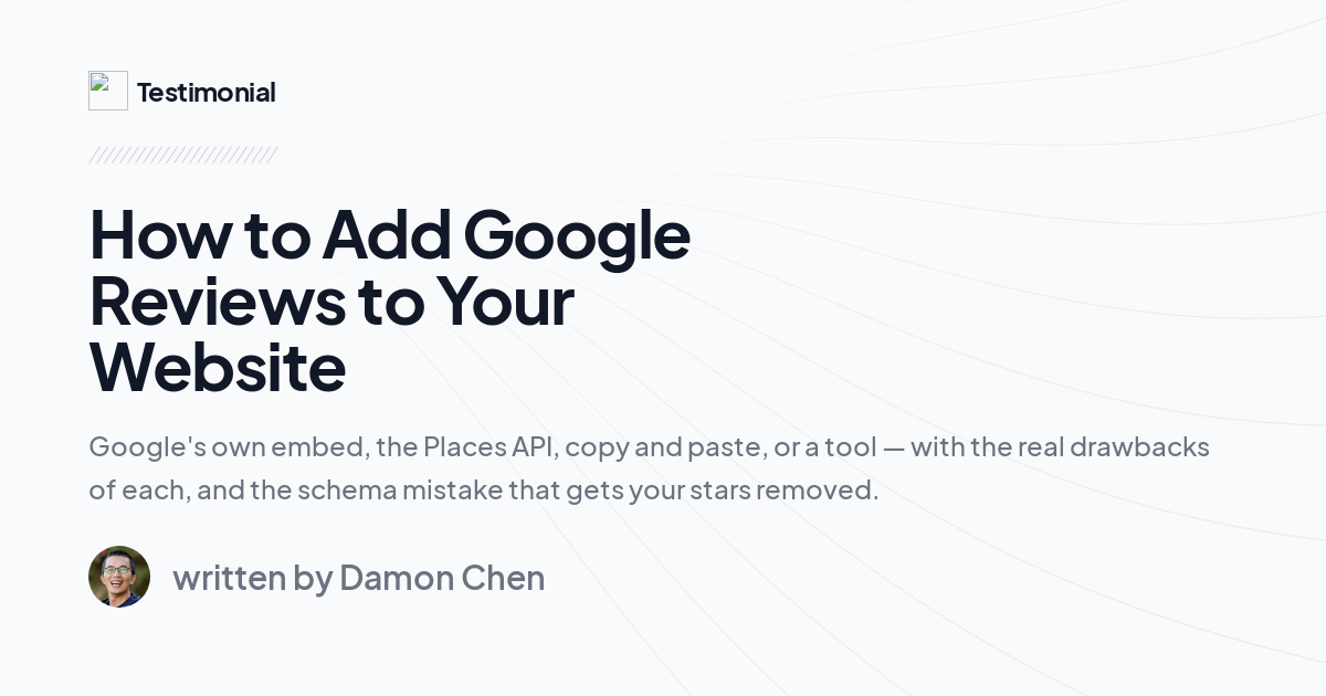 How to Add Google Reviews to Your Website